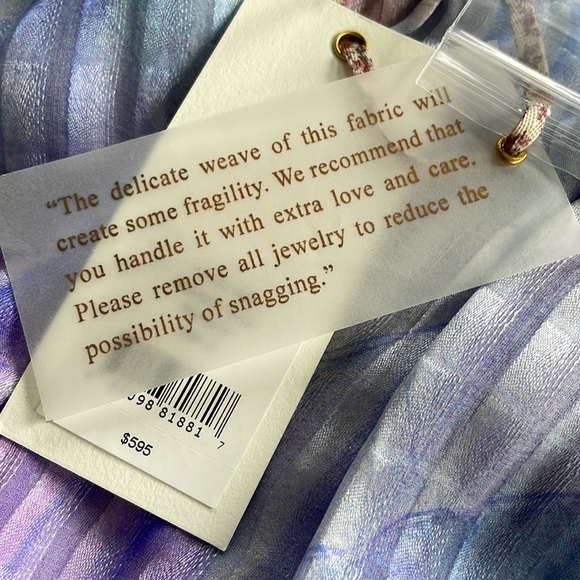 LoveShackFancy | Meridian 100% Silk Dress in Raindrop - Picture 9 of 13